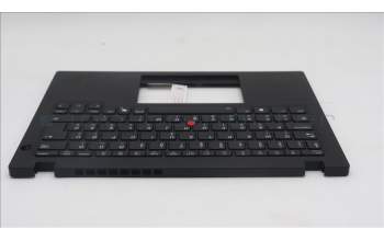 Lenovo 5M11S33709 C-Cover with keyboard, Hungarian, Black, Backlight, Heat Staking, UK