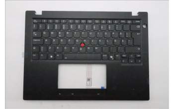 Lenovo 5M11S33736 C-Cover with keyboard, Swedish/Finnish, Black, Backlight, Heat Staking, UK