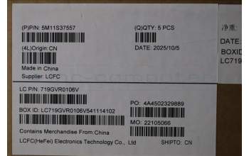 Lenovo 5M11S37557 C-Cover with keyboard, Estonian, Black, Backlight, WWAN, UK