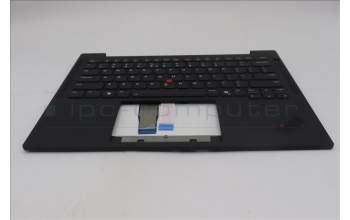 Lenovo 5M11S37565 C-Cover with keyboard, US English Euro, Black, Backlight, WWAN, US