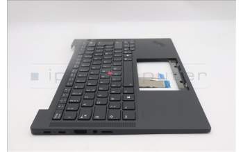 Lenovo 5M11S37574 C-Cover with keyboard, French, Black, Backlight, WWAN, US