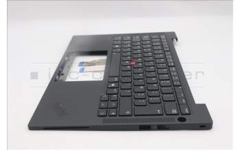 Lenovo 5M11S37574 C-Cover with keyboard, French, Black, Backlight, WWAN, US