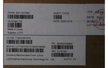 Lenovo 5M11S37983 C-Cover with keyboard, Belgian, Black, Backlight, UK