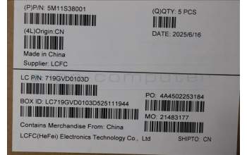 Lenovo 5M11S38001 C-Cover with keyboard, English, Black, Backlight, US