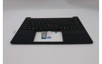 Lenovo 5M11S53767 C-Cover with keyboard, German, Black, Backlight, UK