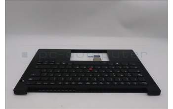 Lenovo 5M11S53769 C-Cover with keyboard, German, Black, Backlight, UK