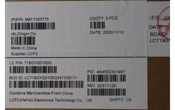 Lenovo 5M11S53775 C-Cover with keyboard, Hungarian, Black, Backlight, UK