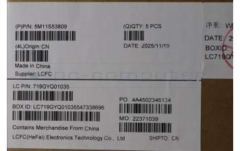 Lenovo 5M11S53809 C-Cover with keyboard, Swedish/Finnish, Black, Backlight, UK