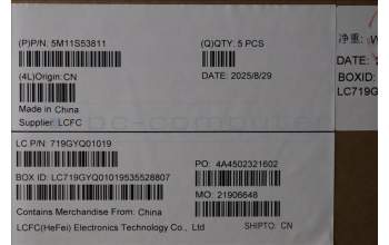 Lenovo 5M11S53811 C-Cover with keyboard, Nordic, Black, Backlight, UK