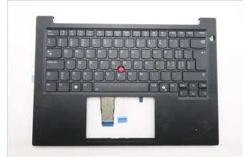Lenovo 5M11S53817 C-Cover with keyboard, Switzerland, Black, Backlight, UK
