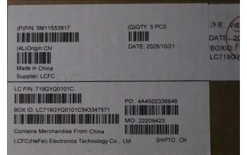 Lenovo 5M11S53817 C-Cover with keyboard, Switzerland, Black, Backlight, UK