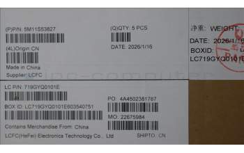 Lenovo 5M11S53827 C-Cover with keyboard, US English Euro, Black, Backlight, US