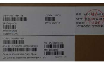 Lenovo 5M11T54115 MECH_ASM BKLT KB NP BK DEN LTN