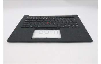 Lenovo 5M11T54215 C-Cover with keyboard, Belgian, Black, Backlight, UK