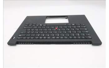 Lenovo 5M11T54215 C-Cover with keyboard, Belgian, Black, Backlight, UK
