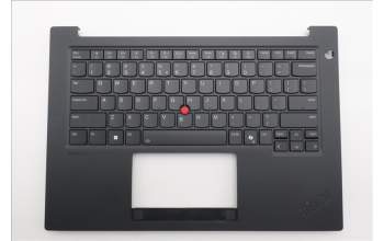 Lenovo 5M11T54247 C-Cover with keyboard, US English Euro, Black, Backlight, US