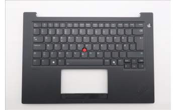 Lenovo 5M11T54295 C-Cover with keyboard, Norwegian, Black, Backlight, UK