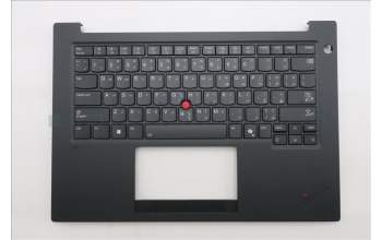 Lenovo 5M11T54359 C-Cover with keyboard, Arabic, Black, Backlight, Smart Card Reader, US