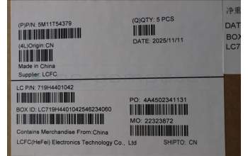 Lenovo 5M11T54379 C-Cover with keyboard, Czech Slovakian, Black, Backlight, Smart Card Reader, UK