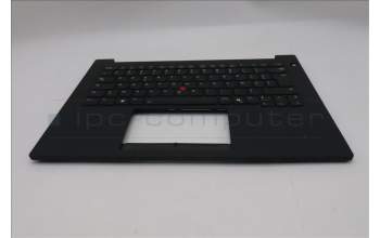 Lenovo 5M11T55131 C-Cover with keyboard, French, Black, Backlight, Smart Card Reader, US