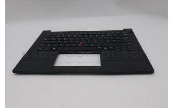 Lenovo 5M11T55139 C-Cover with keyboard, German, Black, Backlight, Smart Card Reader, UK