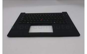 Lenovo 5M11T55195 C-Cover with keyboard, Spanish, Black, Backlight, Smart Card Reader, UK