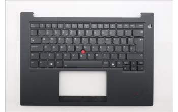 Lenovo 5M11T55223 C-Cover with keyboard, UK English, Black, Backlight, Smart Card Reader, UK