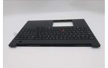 Lenovo 5M11T55269 C-Cover with keyboard, French, Black, Backlight, Number Pad, US