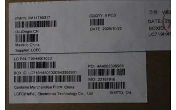 Lenovo 5M11T55317 C-Cover with keyboard, Spanish, Black, Backlight, Number Pad, UK