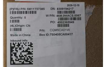 Lenovo 5M11T57385 C-Cover with keyboard, Hungarian, No NFC, UK