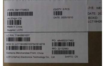 Lenovo 5M11T58823 MECH_ASM BKLT KB NP BK FRA LTN