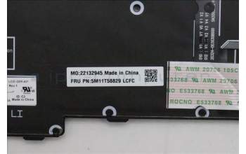 Lenovo 5M11T58829 MECH_ASM BKLT KB NP BK GER LTN