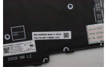 Lenovo 5M11T58892 Keyboard Internal, UK English, Black, Backlight, Numpad, UK