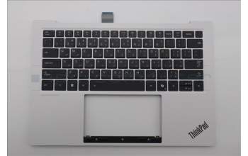 Lenovo 5M11U03792 C-Cover with keyboard, Arabic, Black/White, FingerPrint, WLAN, US