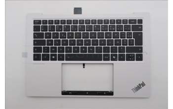 Lenovo 5M11U03800 C-Cover with keyboard, French, Black/White, FingerPrint, WLAN, US