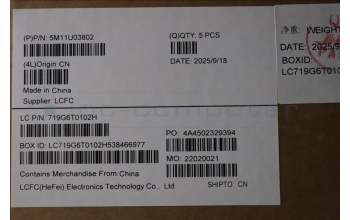 Lenovo 5M11U03802 C-Cover with keyboard, German, Black/White, FingerPrint, WLAN, UK