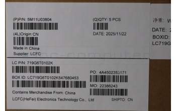 Lenovo 5M11U03804 C-Cover with keyboard, Israel(Hebrew), Black/White, FingerPrint, WLAN, US