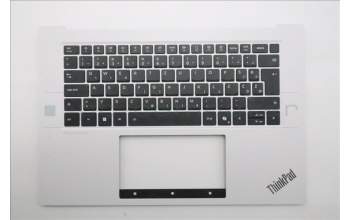 Lenovo 5M11U08076 C-Cover with keyboard, Slovenian, White, FingerPrint, UK