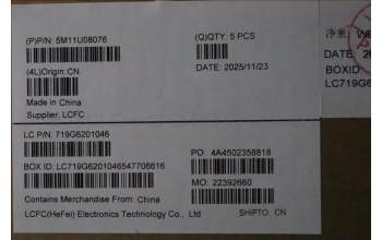 Lenovo 5M11U08076 C-Cover with keyboard, Slovenian, White, FingerPrint, UK