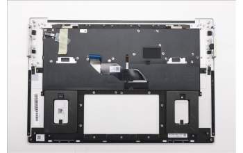 Lenovo 5M11U08088 C-Cover with keyboard, US English Euro, White, FingerPrint, US