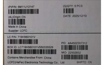 Lenovo 5M11U12147 C-Cover with keyboard, German, Black, Backlight, NFC, UK