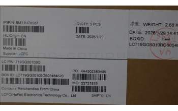 Lenovo 5M11U70507 C-Cover with keyboard, French, Grey, Backlight, US