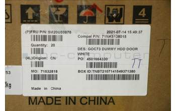 Lenovo 5M20U50878 Cover Non EOU,Dummy HDD,WH