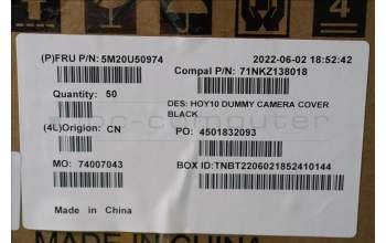 Lenovo 5M20U50974 Dmy hou camera,B,AIO N3 24