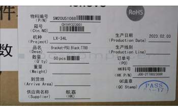 Lenovo 5M20U51068 Bracket-PSU,Black,T780