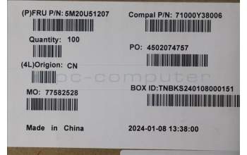 Lenovo 5M20U51207 SYS Cover FRONT CAP, R, Luna Grey