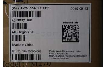 Lenovo 5M20U51311 FXN,ARL-S N50s-6 RIO shield