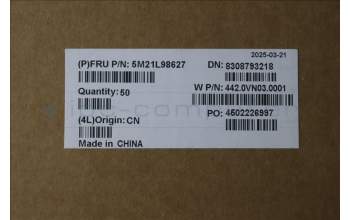 Lenovo 5M21L98627 Power Button, No Fingerprint Reader