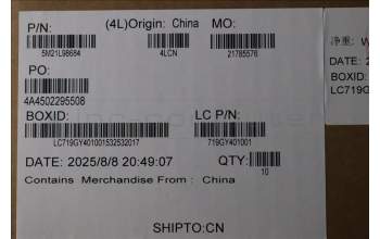 Lenovo 5M21L98684 MPV60_BATT_FRAME_ASSY