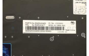 Lenovo 5N20V43477 Interne Tastatur, Arabisch, silber, Hintergrundbeleuchtung